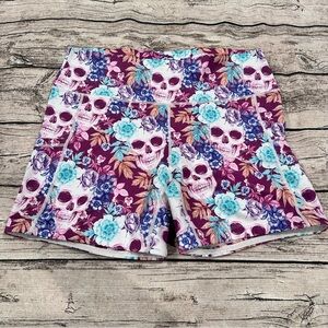 Constantly Varied Gear Floral & Skull Print Women’s Tight Fit 6” Shorts Size XXL